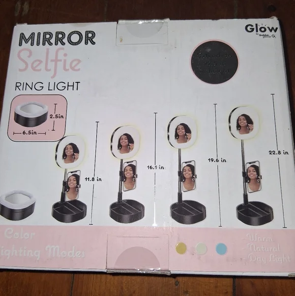 *bogo* Glow Selfie Ring Light with Mirror - Picture 2 of 4